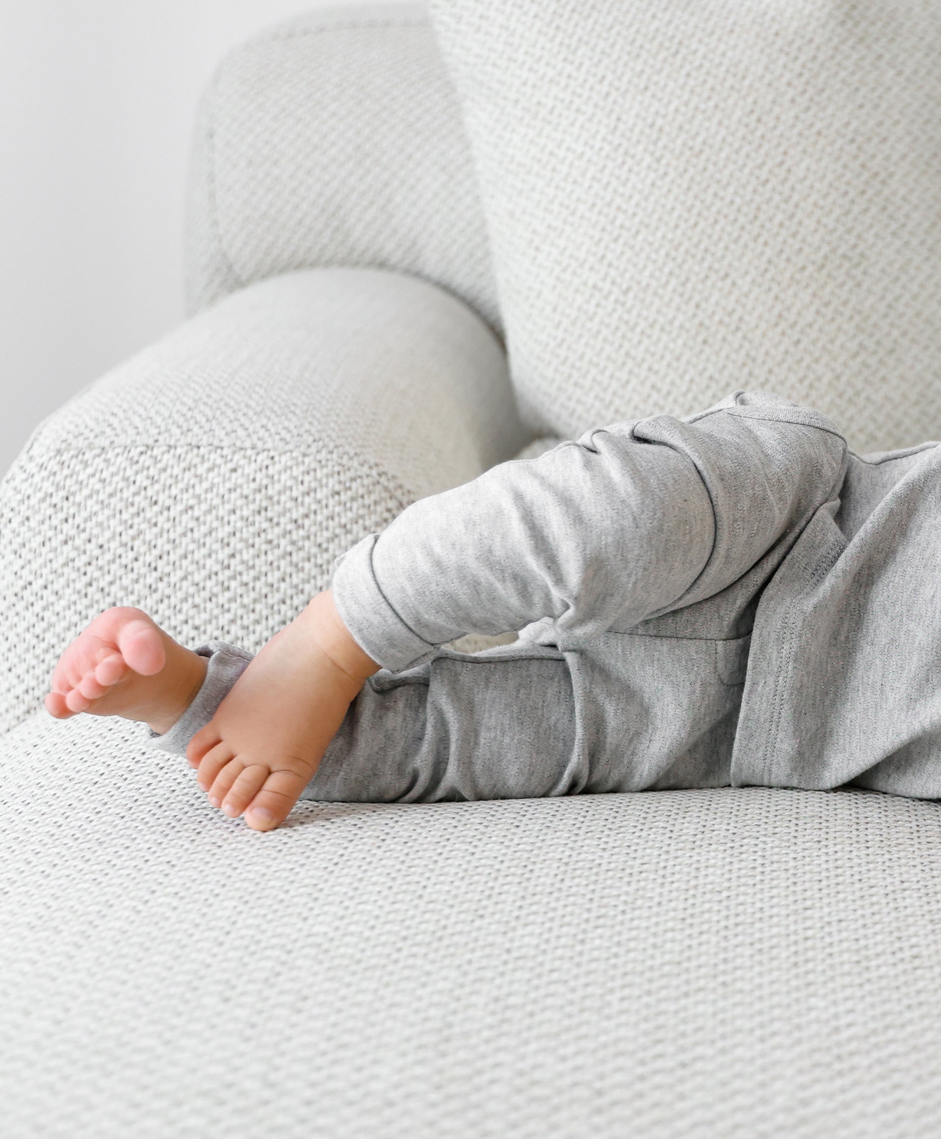 Slouchy Track Pants - Heather Grey Lūmmi in Colour™ Babywear