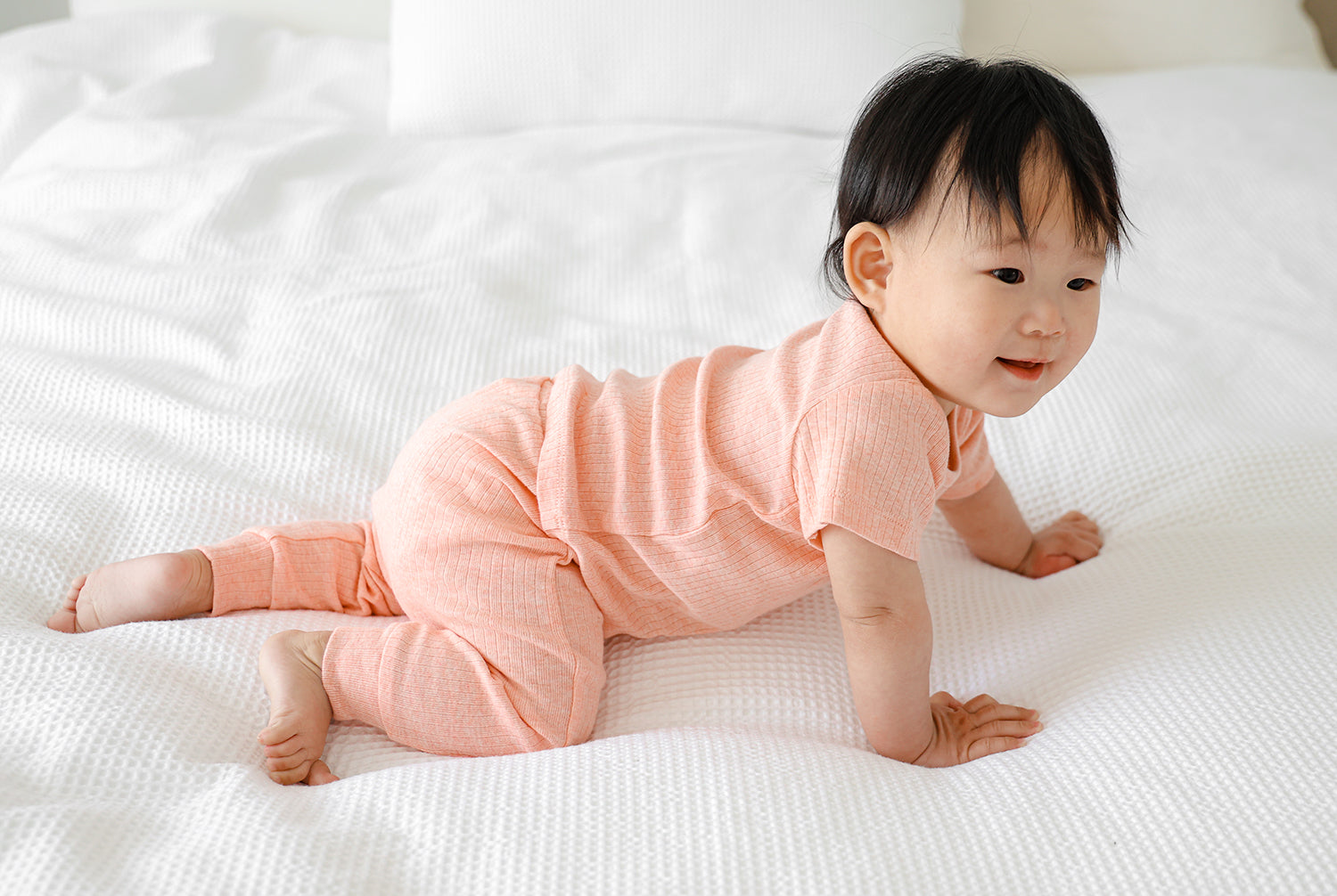 Comfy Baby Leggings - Heather Pink Lūmmi in Colour™ Babywear