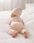 Comfy Baby Leggings - Heather Pink stripes Lūmmi in Colour™ Babywear