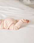 Comfy Baby Leggings - Heather Pink stripes Lūmmi in Colour™ Babywear