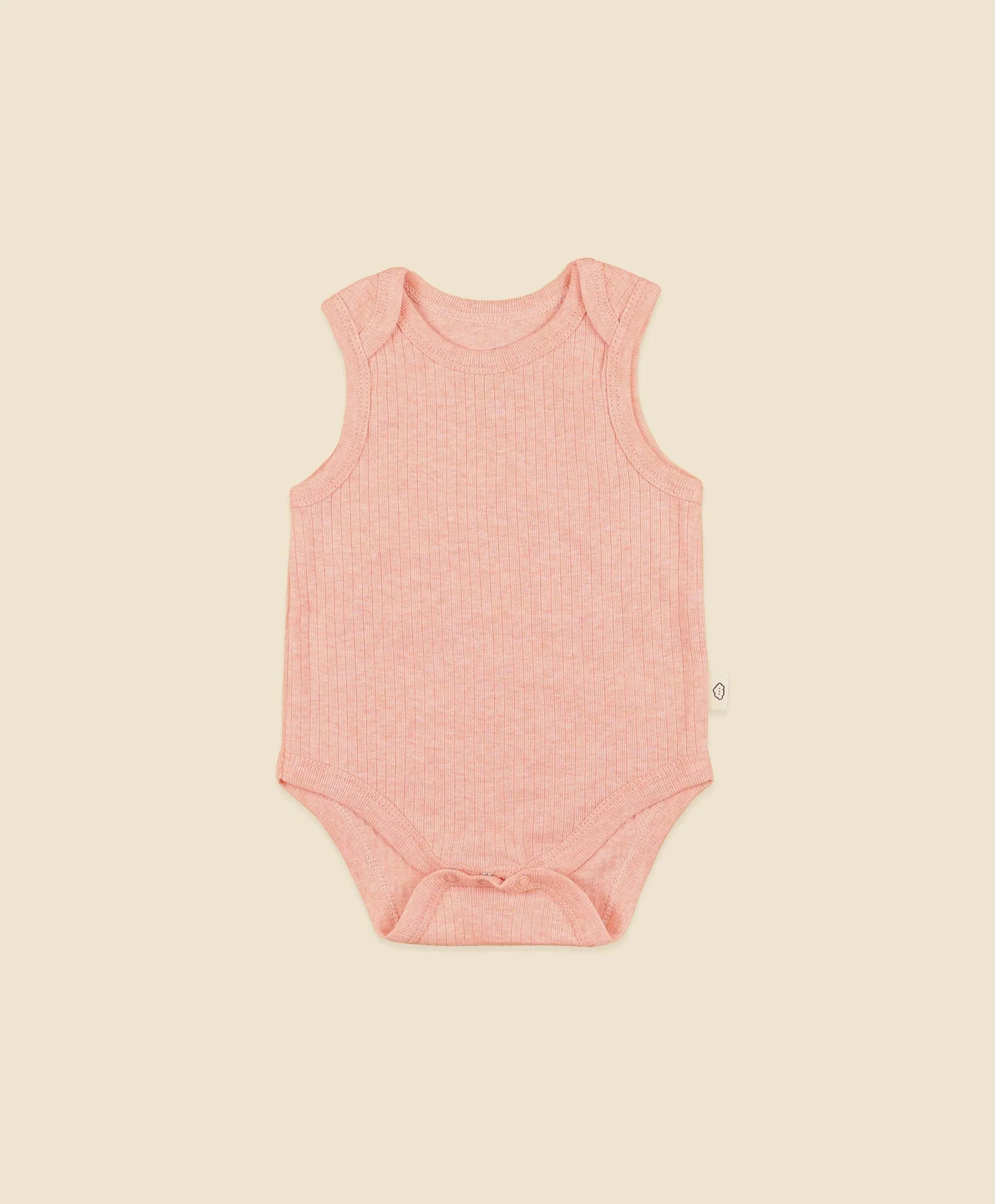 Comfy Baby Singlet Bodysuit - Heather Pink Lūmmi in Colour™ Babywear