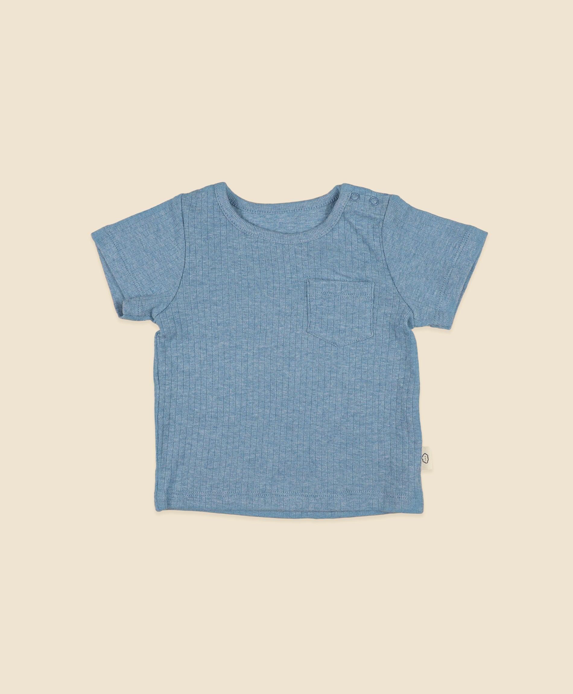 Comfy Baby T-Shirt - Heather Blue Lūmmi in Colour™ Babywear
