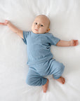 Comfy Baby T-Shirt - Heather Blue Lūmmi in Colour™ Babywear