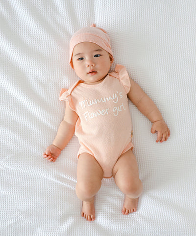 Flutter Sleeve Baby Bodysuit - Mummy's Flower Girl Lūmmi in Colour™ Babywear