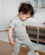 Heather Grey Baby T-Shirt - Chenille avocado Lūmmi in Colour™ Babywear