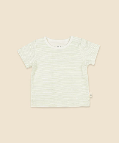 Baby T-Shirt - Green stripes Lūmmi in Colour™ Babywear