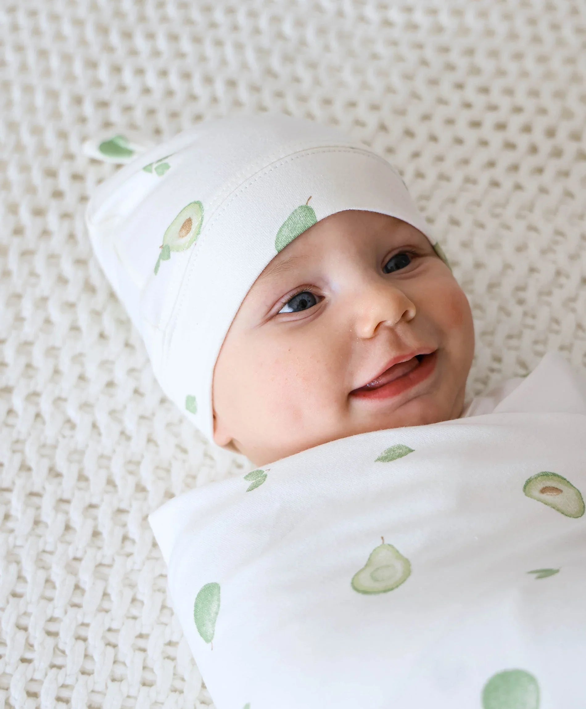 Organic Cotton Baby Beanie - Avocados