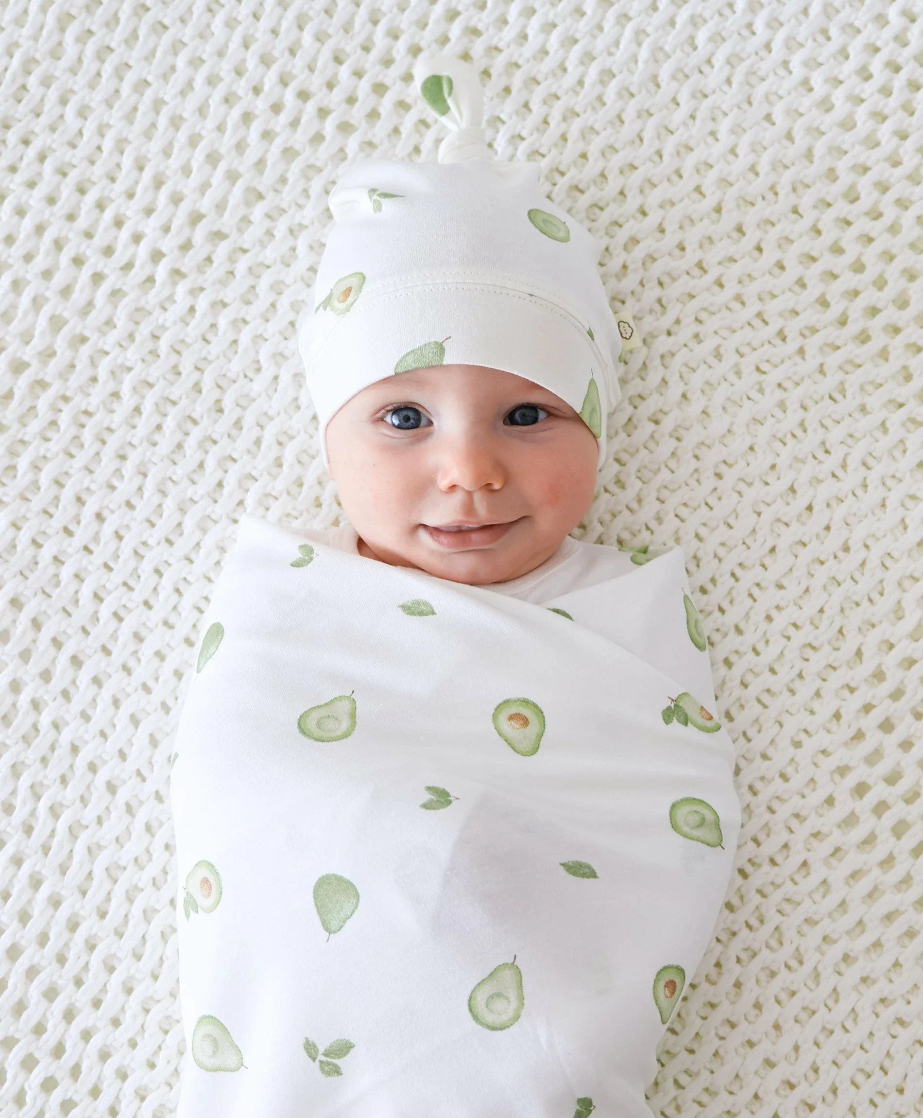 Organic Cotton Baby Beanie - Avocados