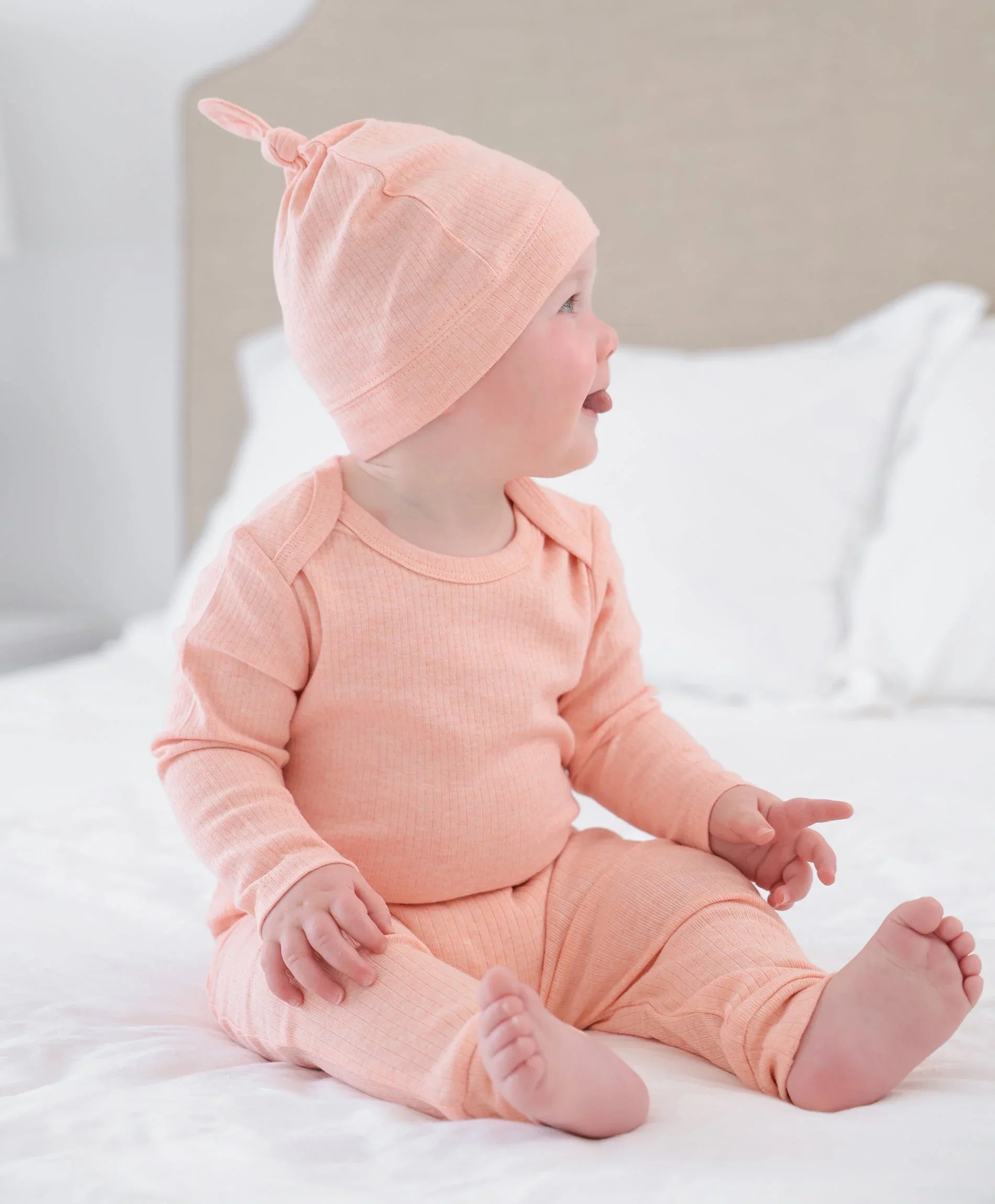 Organic Cotton Leggings - Heather Pink