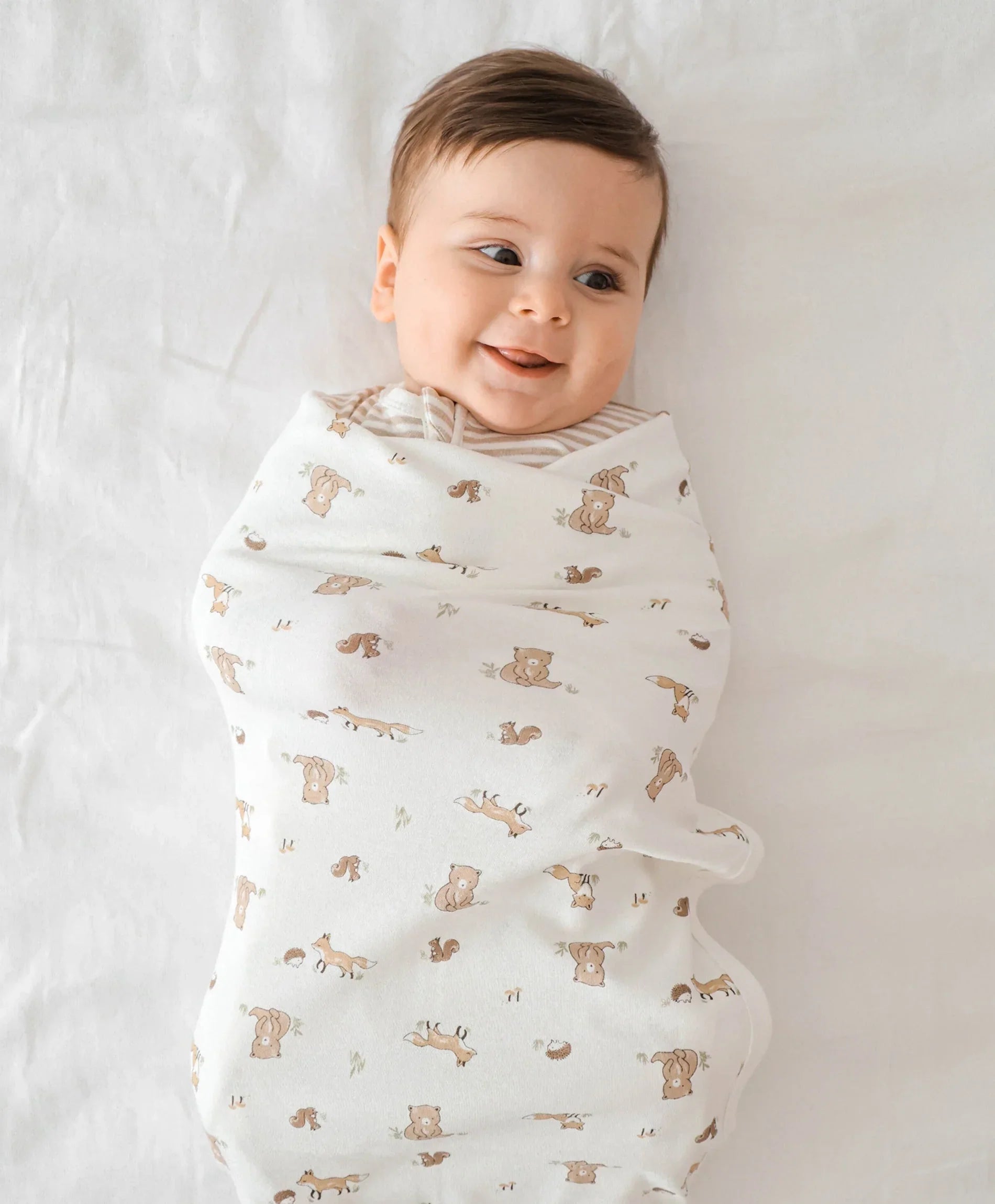 Baby swaddle wrap - Bear &amp; fox Lūmmi in Colour Babywear