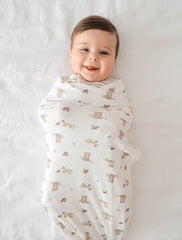 Baby swaddle wrap - Bear & fox Lūmmi in Colour Babywear