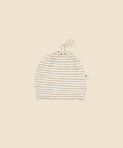 Comfy Beanie - Heather Beige stripes Lūmmi in Colour™ Babywear