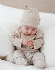 Comfy Baby Long Sleeve Bodysuit - Heather Beige