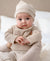 Comfy baby beanie - Heather oat Lummi in Colour Babywear