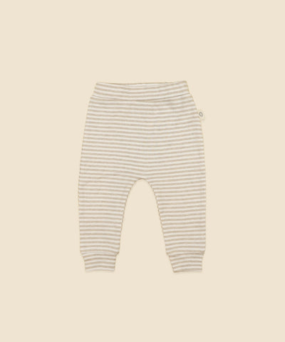 Comfy Baby Leggings - Heather Beige stripes Lūmmi in Colour™ Babywear