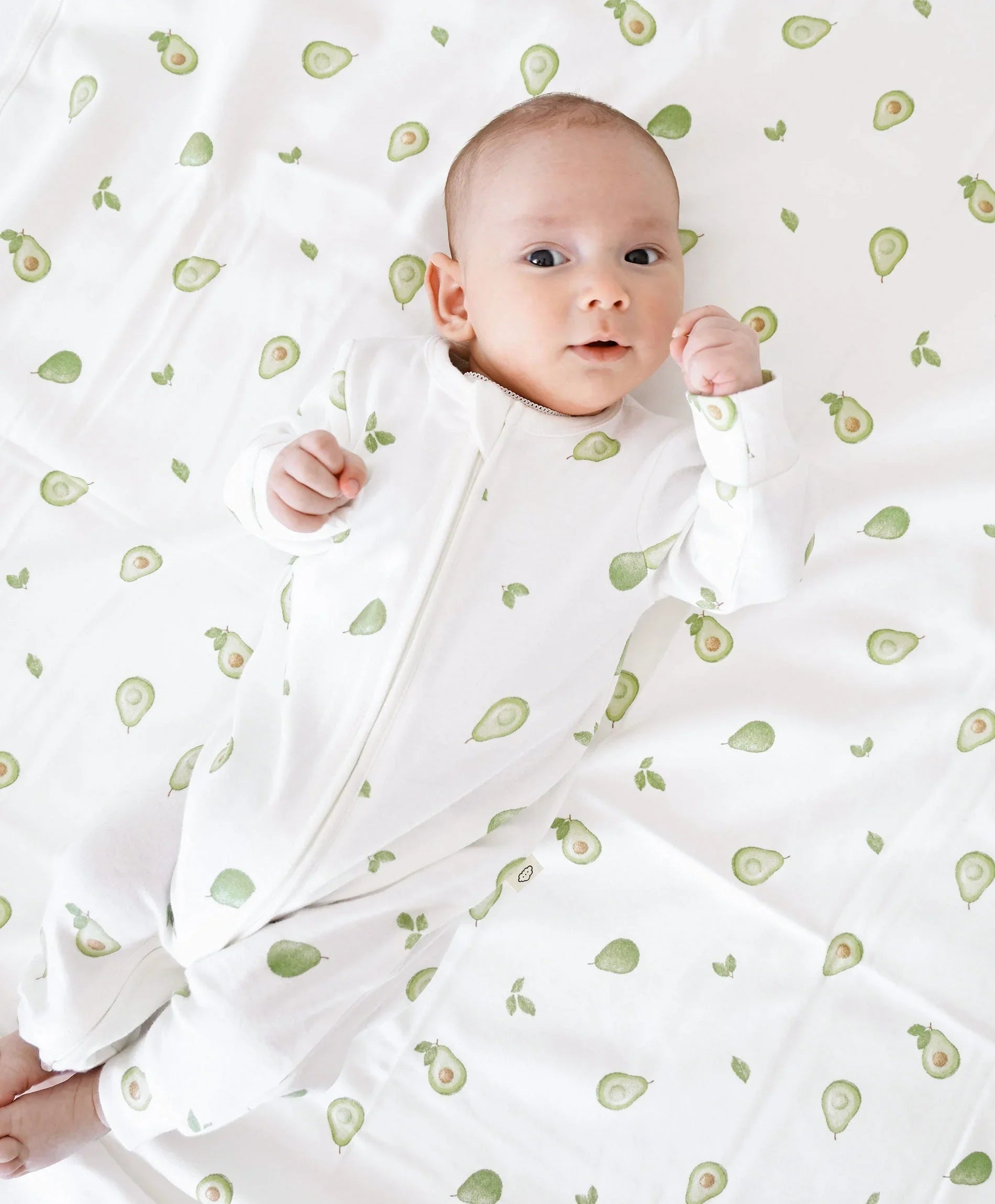 Baby swaddle wrap - Avocados Lummi in Colour Babywear