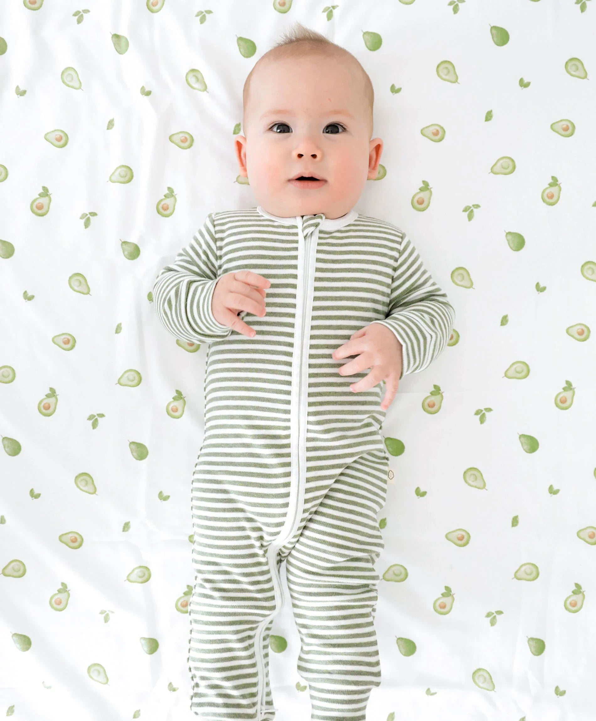 Baby swaddle wrap - Avocados Lummi in Colour Babywear