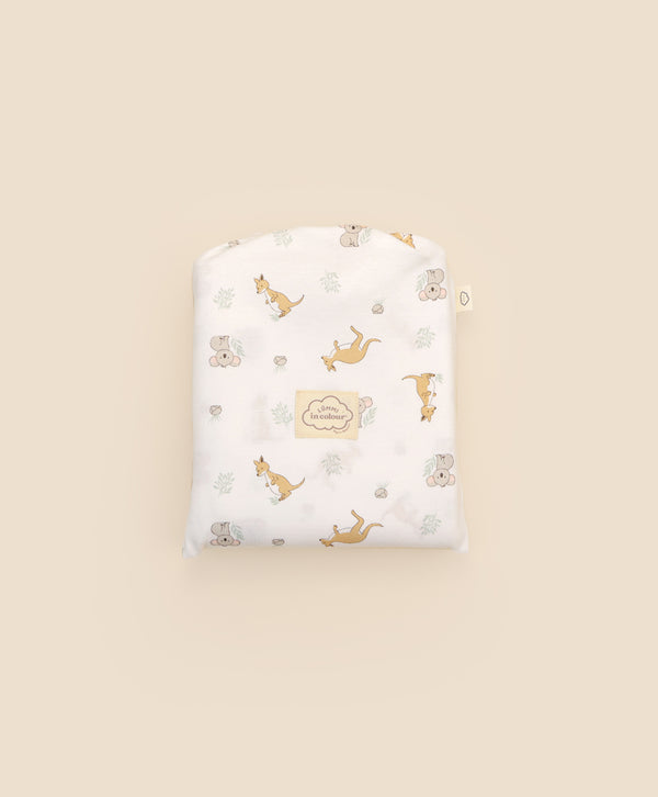 Bamboo baby swaddle wrap - Kangaroo & Koala