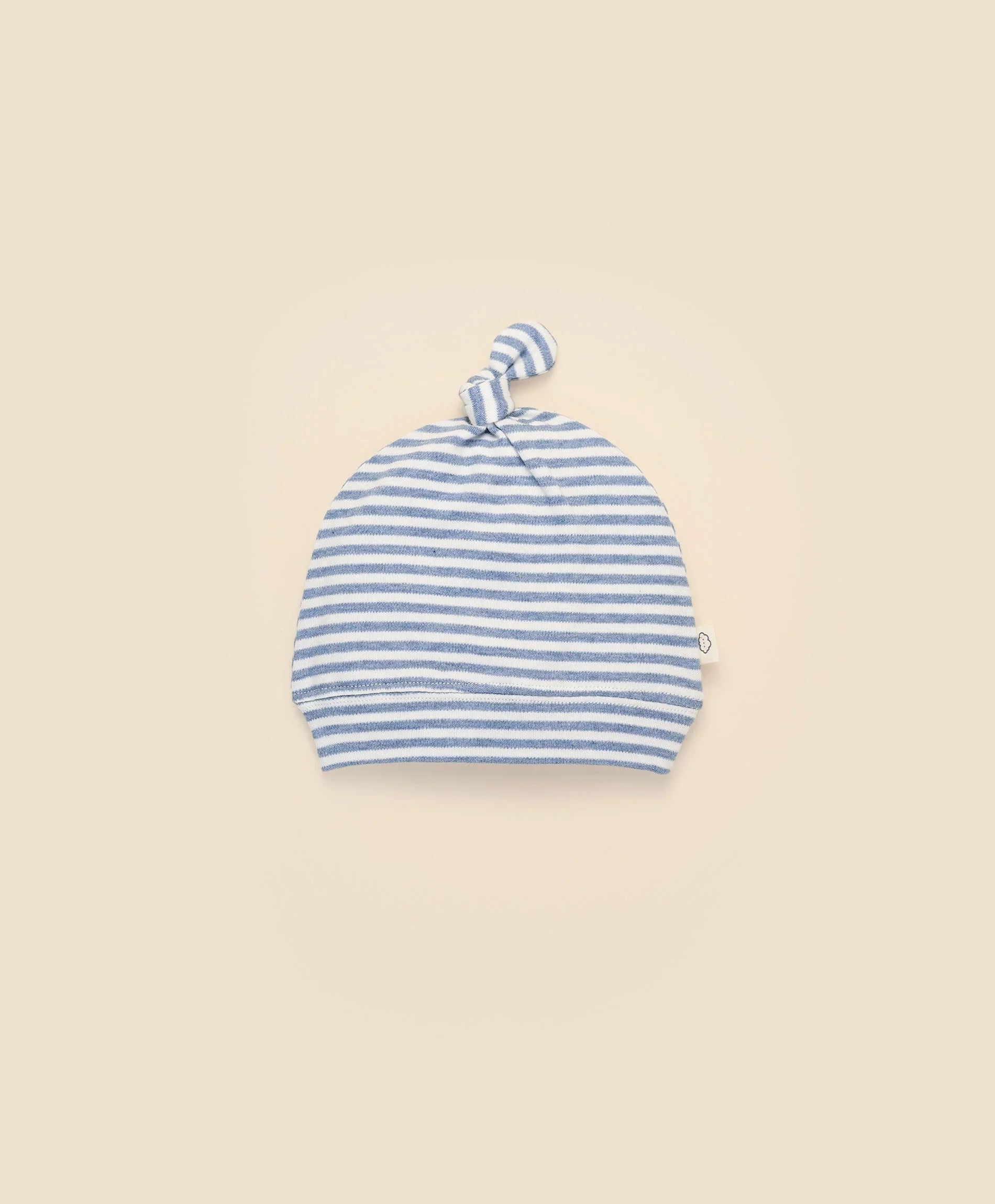 Comfy baby beanie - Blue stripes Lummi in Colour Babywear