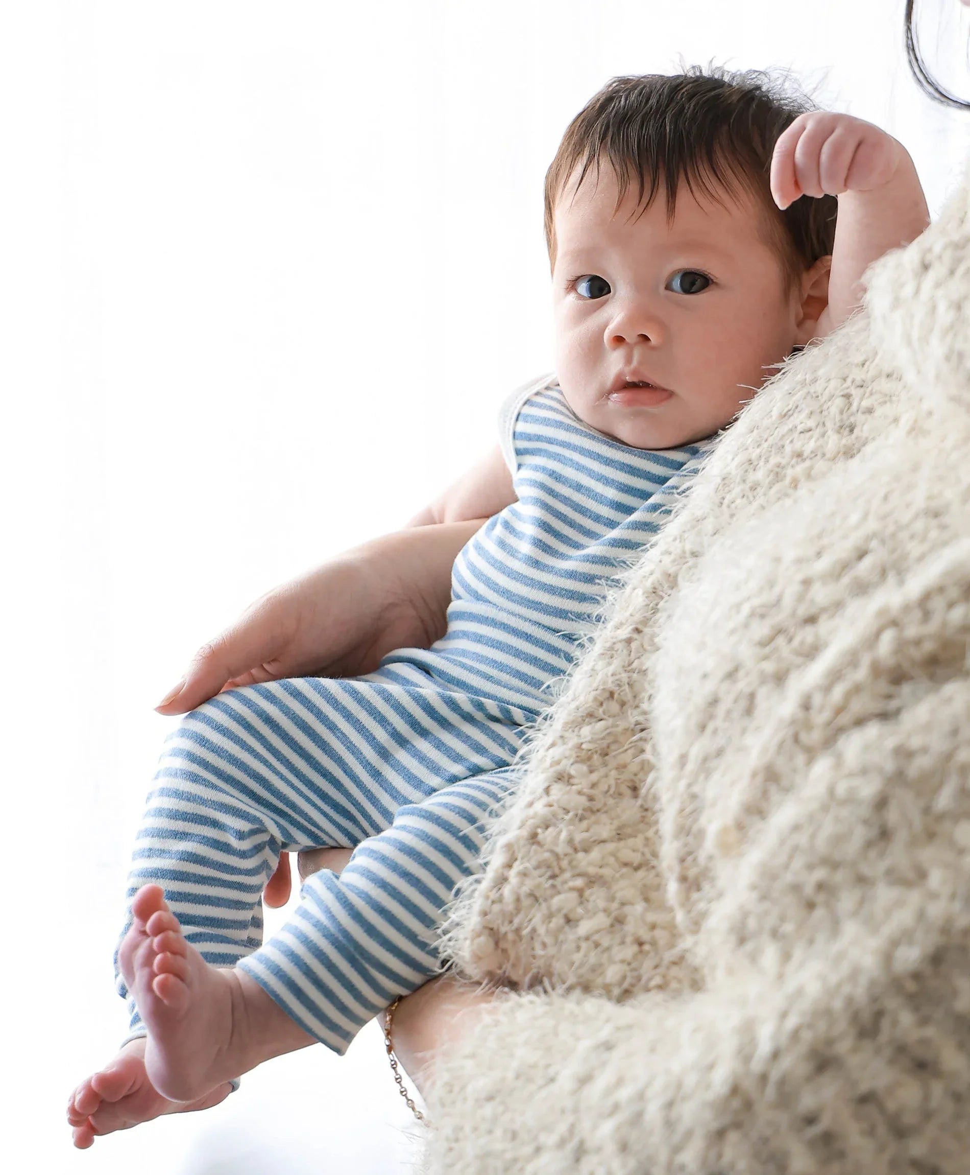 Comfy Baby Leggings - Blue stripes Lummi in Colour Babywear