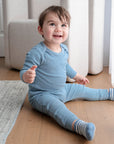 Comfy Baby Leggings - Heather Blue