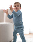 Comfy Baby Leggings - Heather Blue