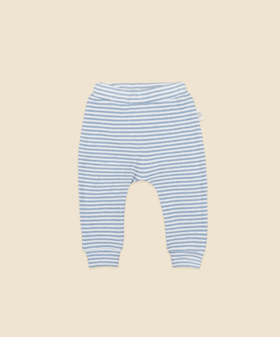 Comfy Baby Leggings - Heather Blue stripes Lūmmi in Colour™ Babywear