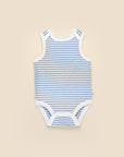 Comfy baby singlet bodysuit - Blue stripes