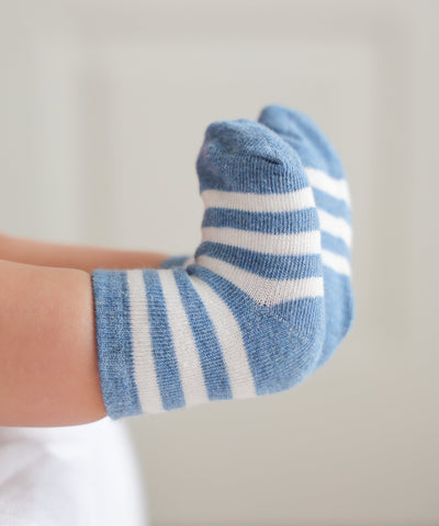 Baby Socks - Blue stripes Lummi in Colour Babywear