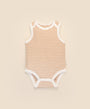 Comfy baby singlet bodysuit - Caramel stripes Lummi in Colour Babywear