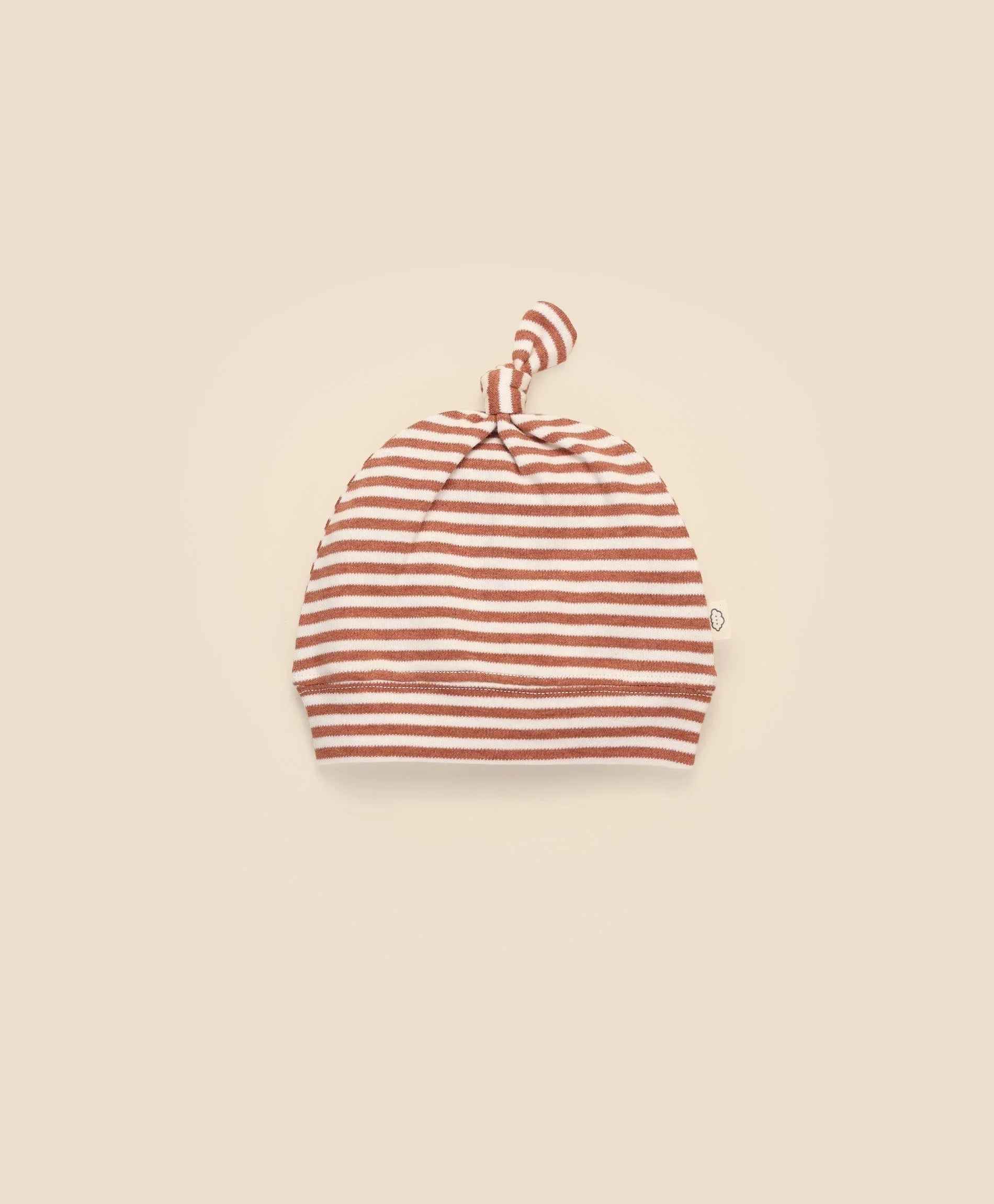 Comfy baby beanie - Chestnut stripes Lummi in Colour Babywear