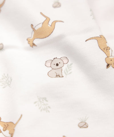 Cot sheet - Kangaroo & Koala Lummi in Colour Babywear