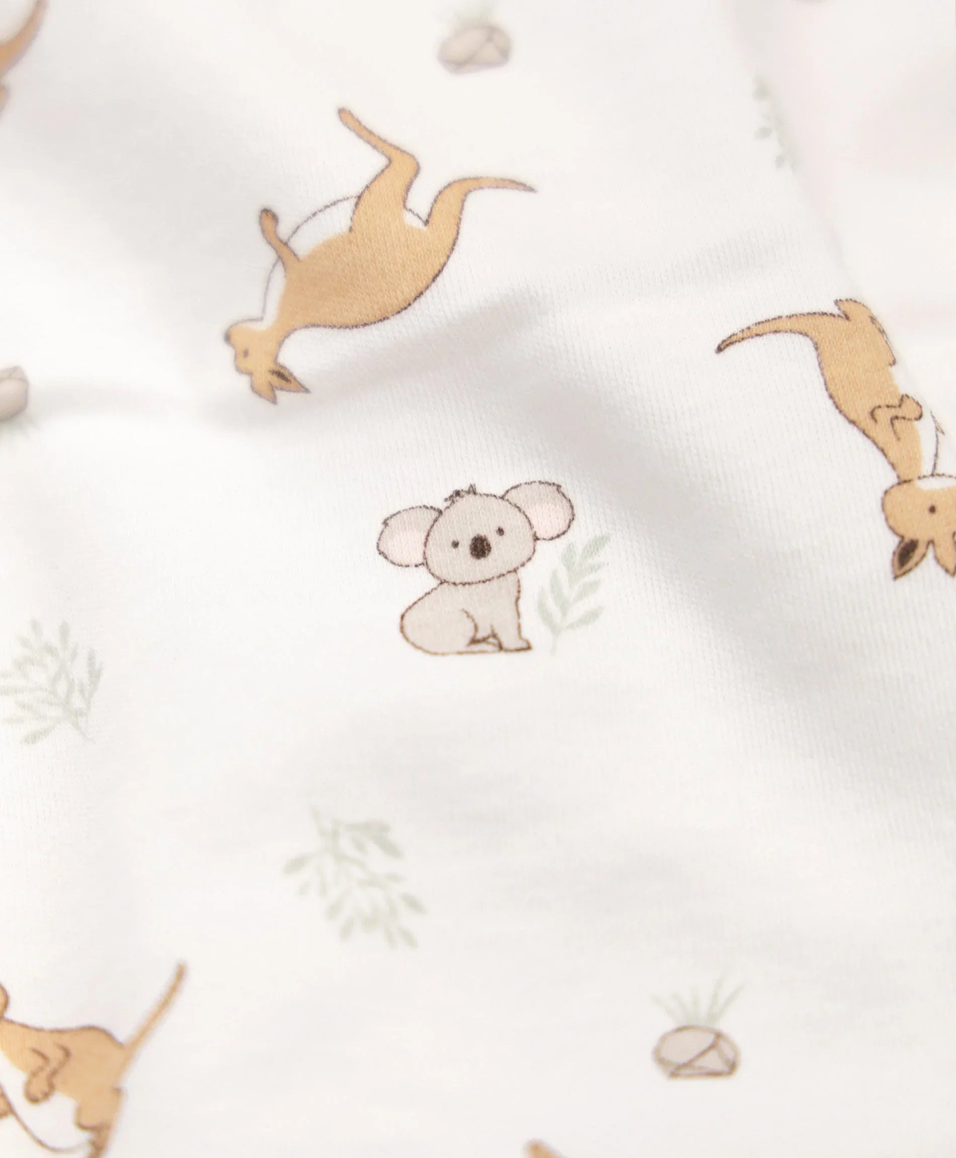 Cot sheet - Kangaroo &amp; Koala Lummi in Colour Babywear