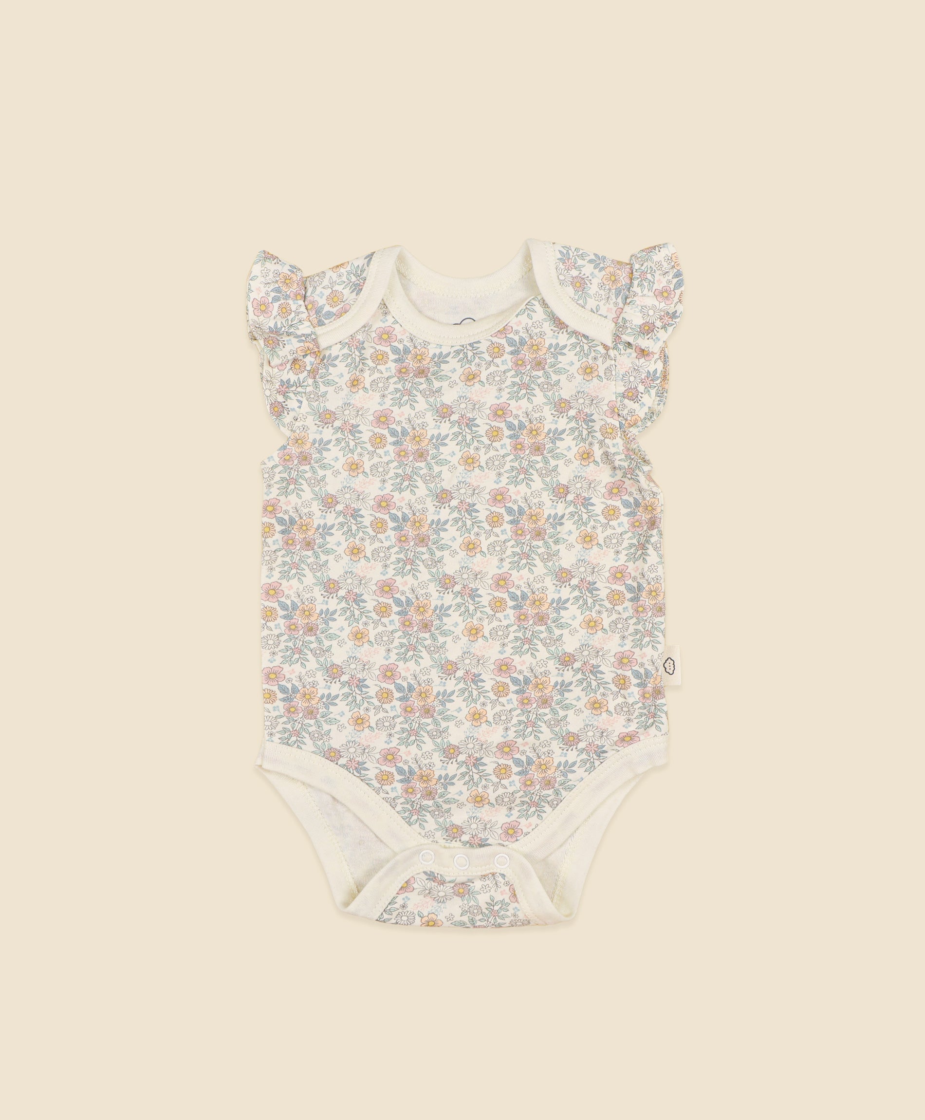 Flutter Sleeve Baby Bodysuit - Daisy Daisy