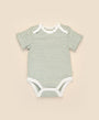Comfy baby short sleeve bodysuit - Forest stripes Lummi in Colour Babywear