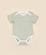 Comfy baby short sleeve bodysuit - Forest stripes Lummi in Colour Babywear