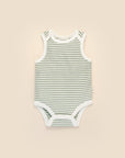 Comfy baby singlet bodysuit - Forest stripes