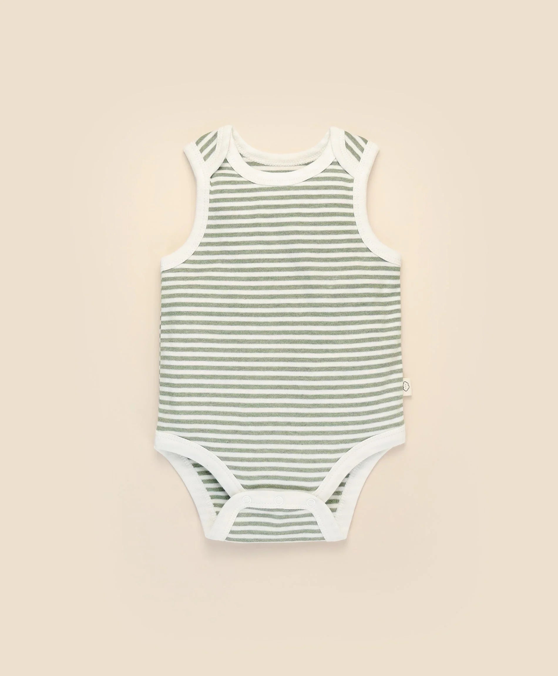 Comfy baby singlet bodysuit - Forest stripes Lummi in Colour Babywear