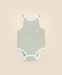 Comfy baby singlet bodysuit - Forest stripes Lummi in Colour Babywear