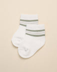 Socks - Green & grey stripes