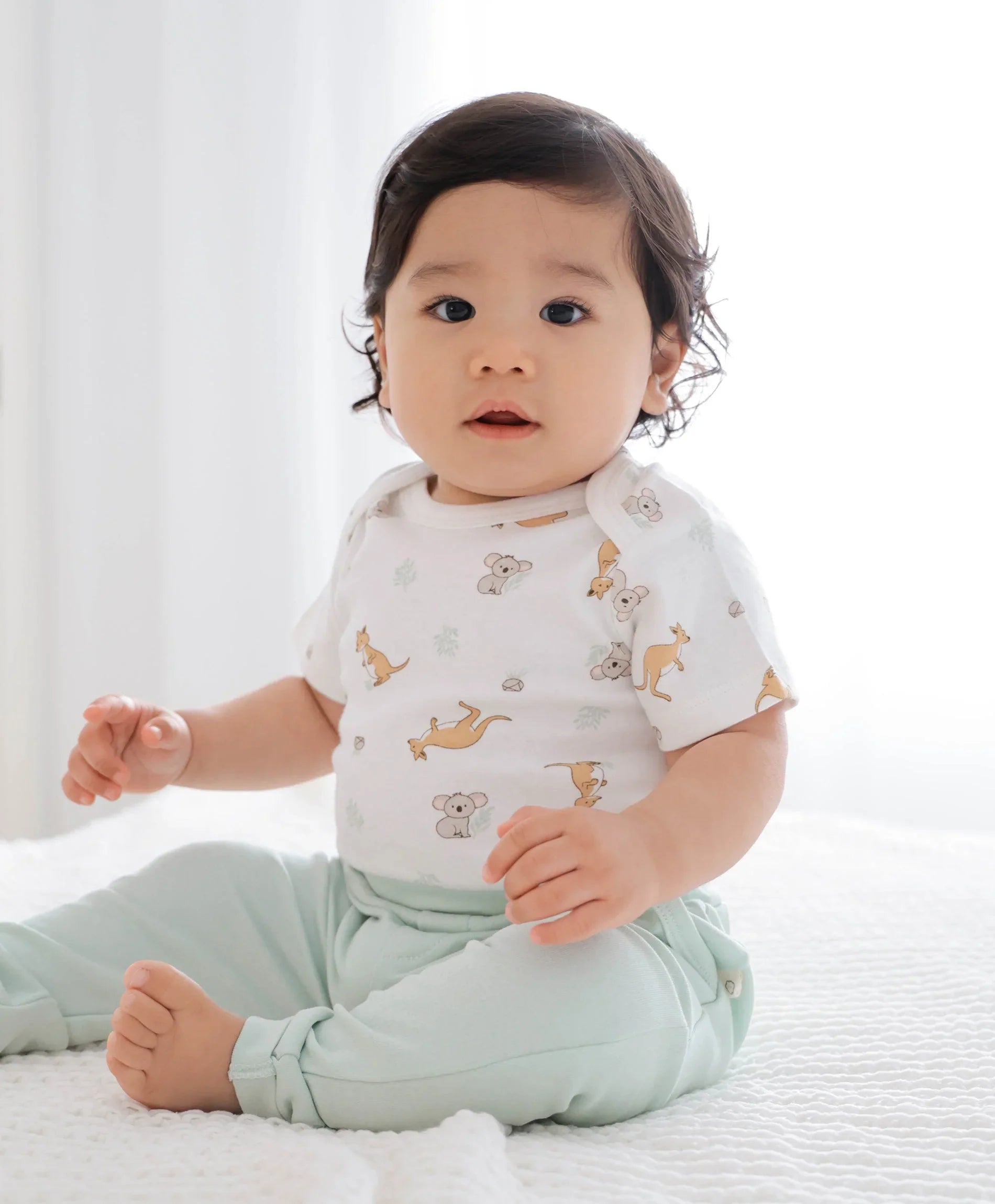 Slouchy Track Pants - Lime Green Lūmmi in Colour™ Babywear