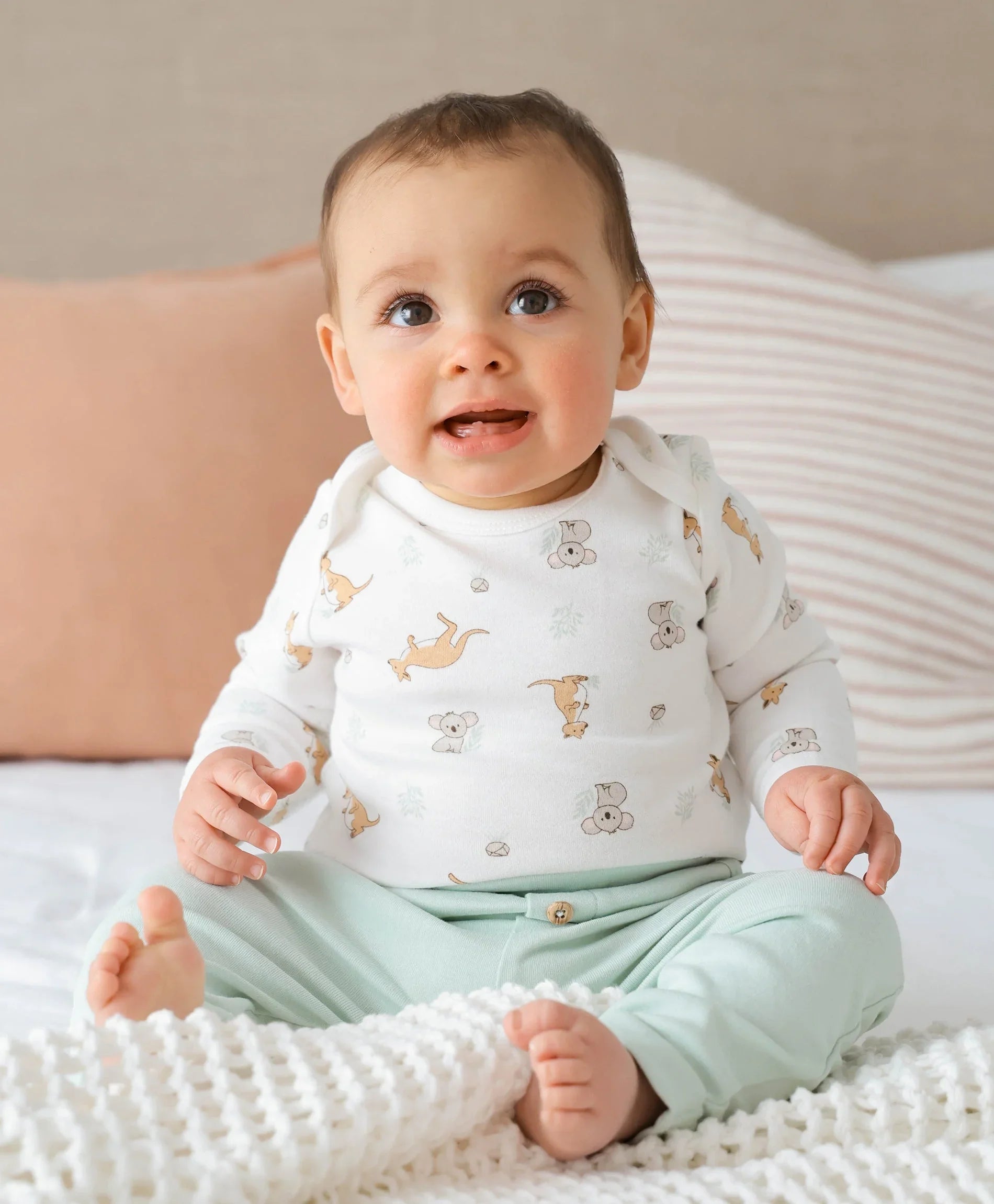 Slouchy Track Pants - Lime Green Lūmmi in Colour™ Babywear