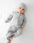 Comfy baby beanie - Heather grey