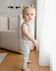 Comfy Baby Leggings - Grey stripes