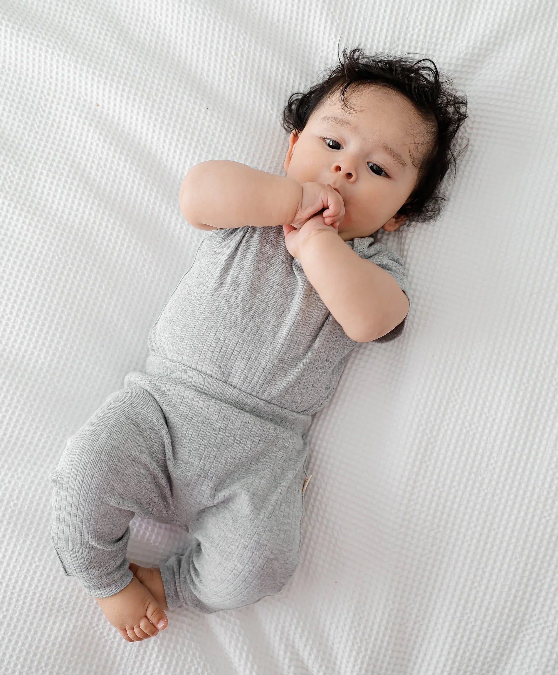 Comfy Baby Leggings - Heather grey Lummi in Colour Babywear