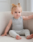 Comfy Baby Leggings - Grey stripes