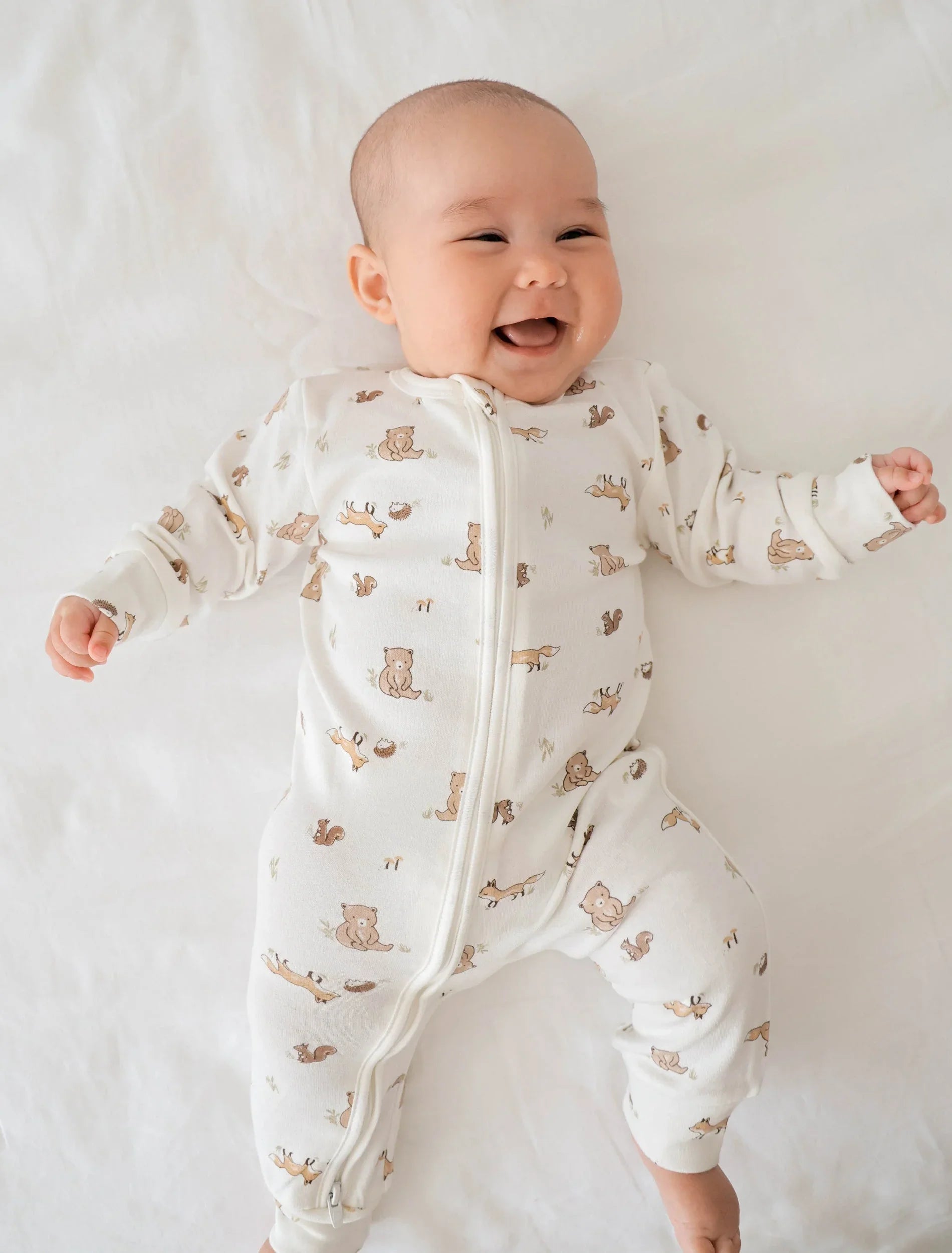 Growsuit - Bear &amp; Fox Lummi in Colour Babywear