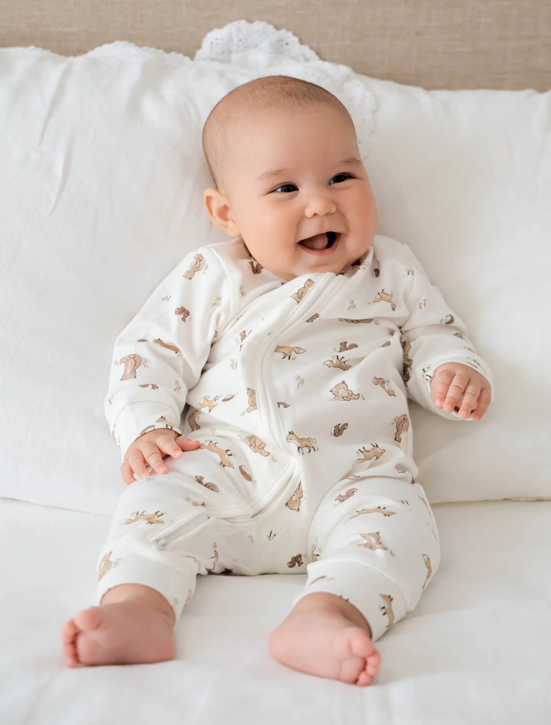 Growsuit - Bear &amp; Fox Lummi in Colour Babywear