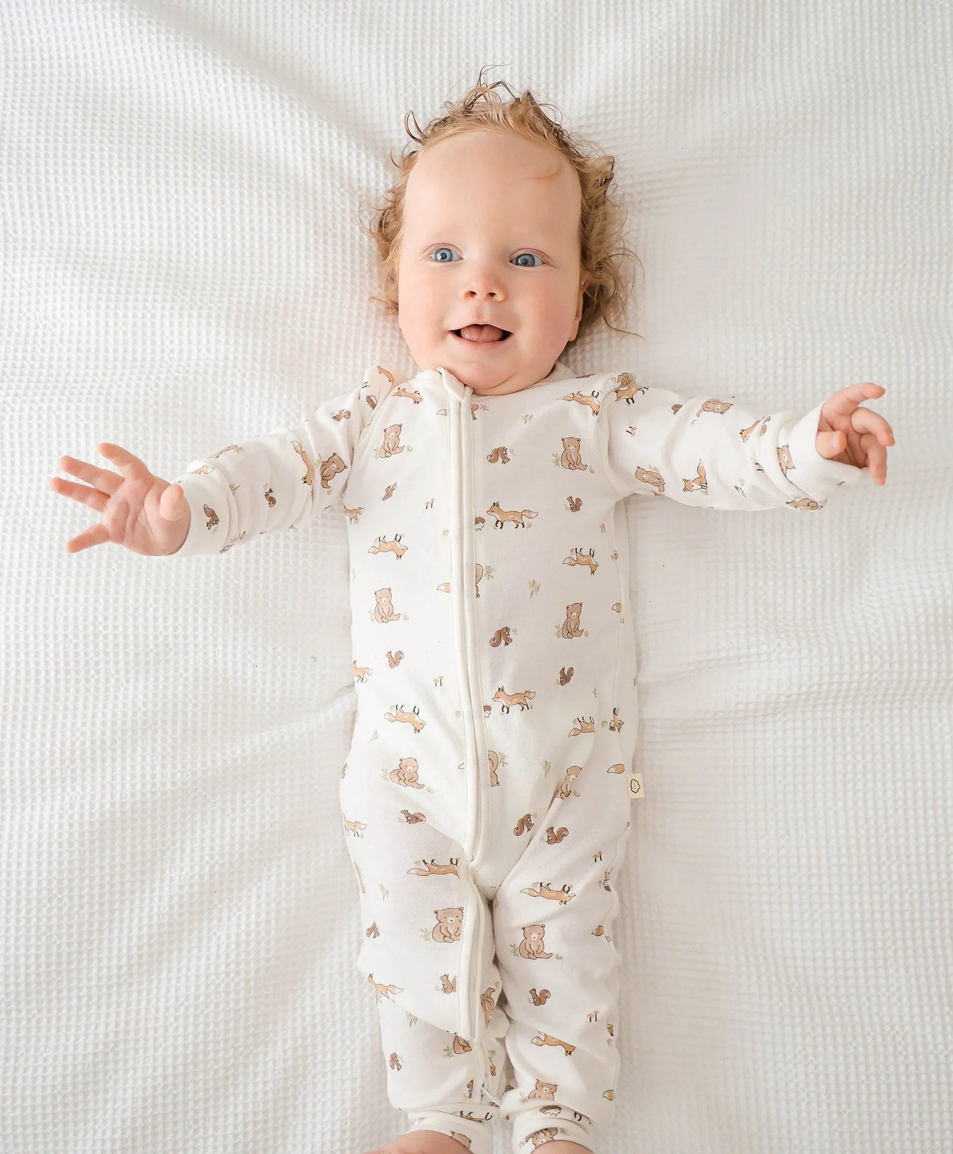 Growsuit - Bear &amp; Fox Lummi in Colour Babywear