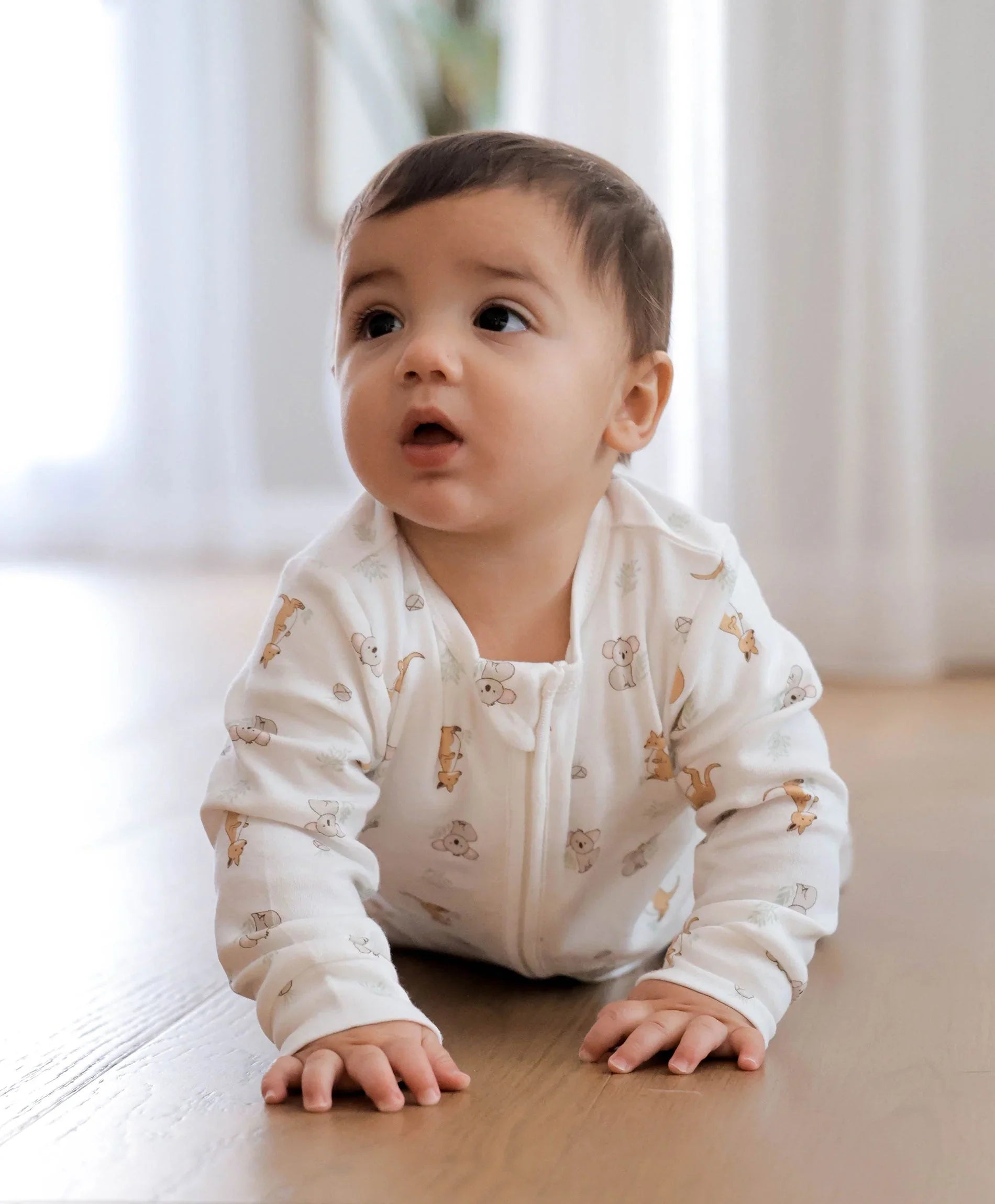 Organic Cotton Growsuit - Kangaroo &amp; Koala